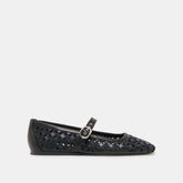 RODNI EYELET PERF BALLET FLATS BLACK LEATHER | Women Dolce Vita