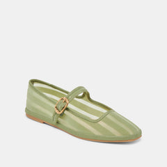TAMEKA BALLET FLATS JADE STRIPE MESH | Dolce Vita Women