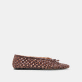 Edda Brown Woven Leather Ballet Flats | Dolce Vita Women