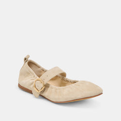Caely Sesame Suede Ballet Flats | Women Dolce Vita