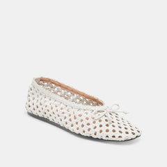 Edda Bone Woven Leather Ballet Flats | Dolce Vita Women