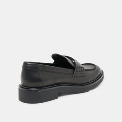 Tiggy Black Leather Loafers | Women Dolce Vita