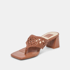 Barlo Cognac Woven Stella Heels | Women Dolce Vita