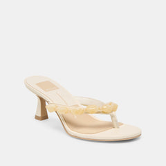Daksie Off White Leather Heels | Women Dolce Vita