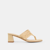 Barlo Lt Natural Woven Raffia Heels | Dolce Vita Women
