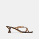Brevel Vinyl Dk Brown Jelly Heels | Women Dolce Vita