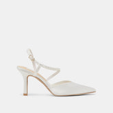 KAMRA PEARL HEELS TRUE WHITE SATIN | Dolce Vita Women