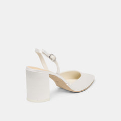 Carel True White Satin High Heels | Women Dolce Vita