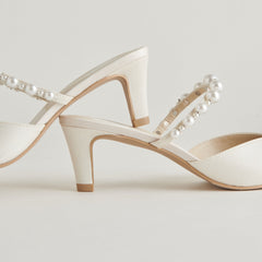 Kanika Pearl Mid Vanilla Pearl Heels | Women Dolce Vita