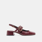 Patzy Oxblood Embossed Leather Heels | Women Dolce Vita