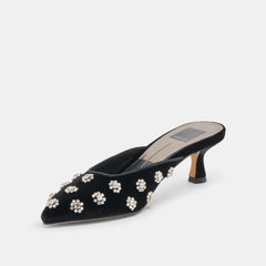 Clara Nero Velvet Heels | Women Dolce Vita