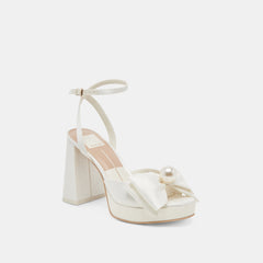 PATTON HEELS IVORY SATIN | Women Dolce Vita