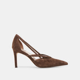Kaine Dk Brown Suede Heels | Women Dolce Vita