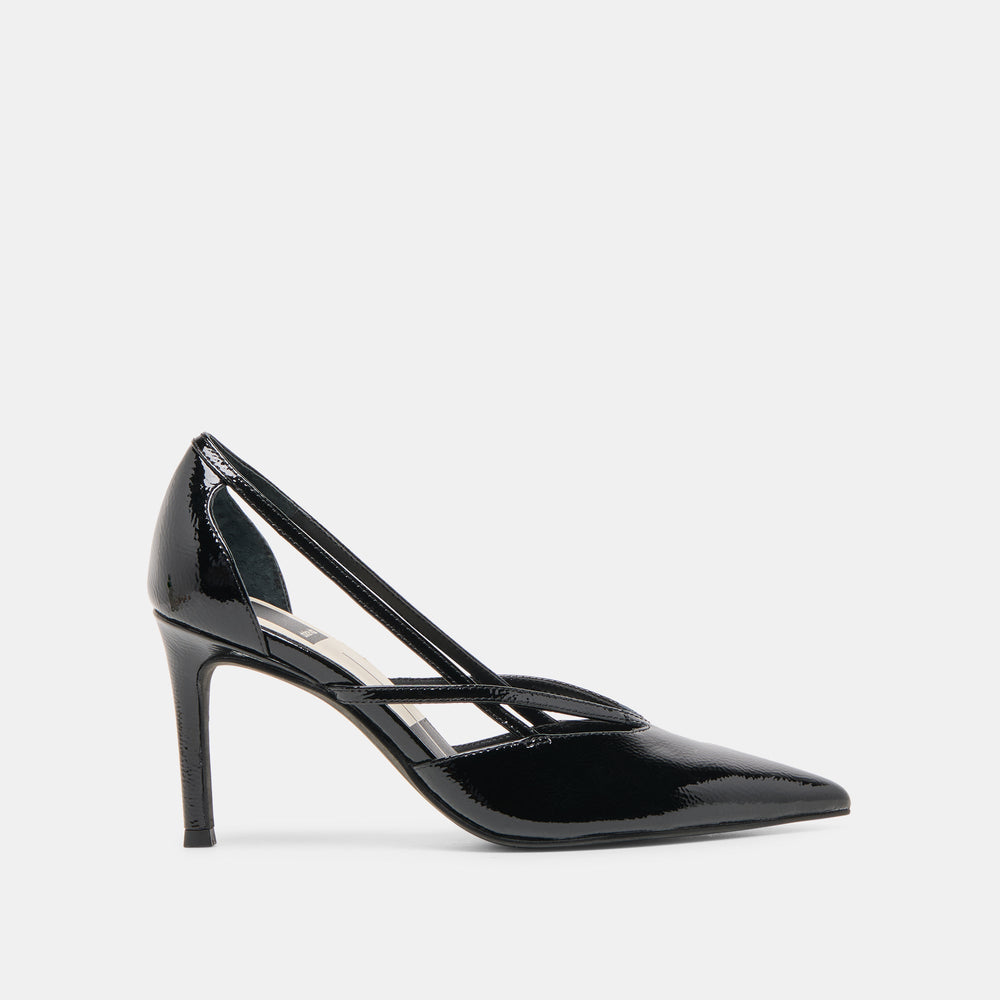 Kaine Midnight Crinkle Patent Leather Heels | Dolce Vita Women