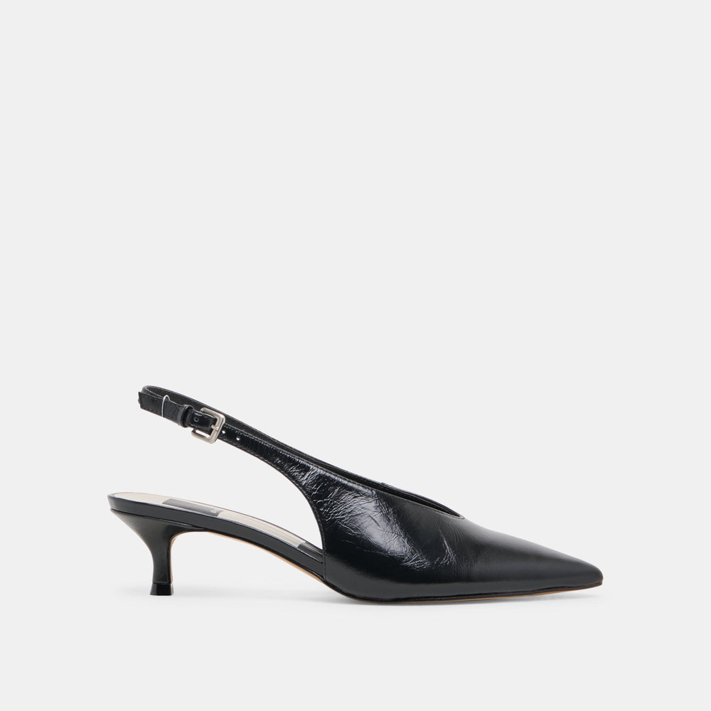 ALENNA HEELS MIDNIGHT CRINKLE PATENT | Women Dolce Vita