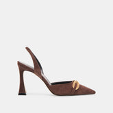 Malik Mahogany Nubuck Heels | Dolce Vita Women