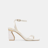 Tilda True White Satin Heels | Women Dolce Vita