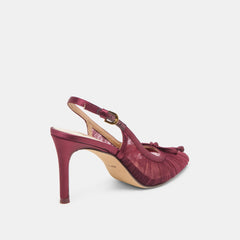 Yela Cranberry Tulle Heels | Women Dolce Vita