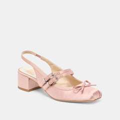 Loris Blush Satin Heels | Women Dolce Vita