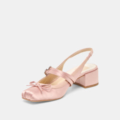 Loris Blush Satin Heels | Women Dolce Vita