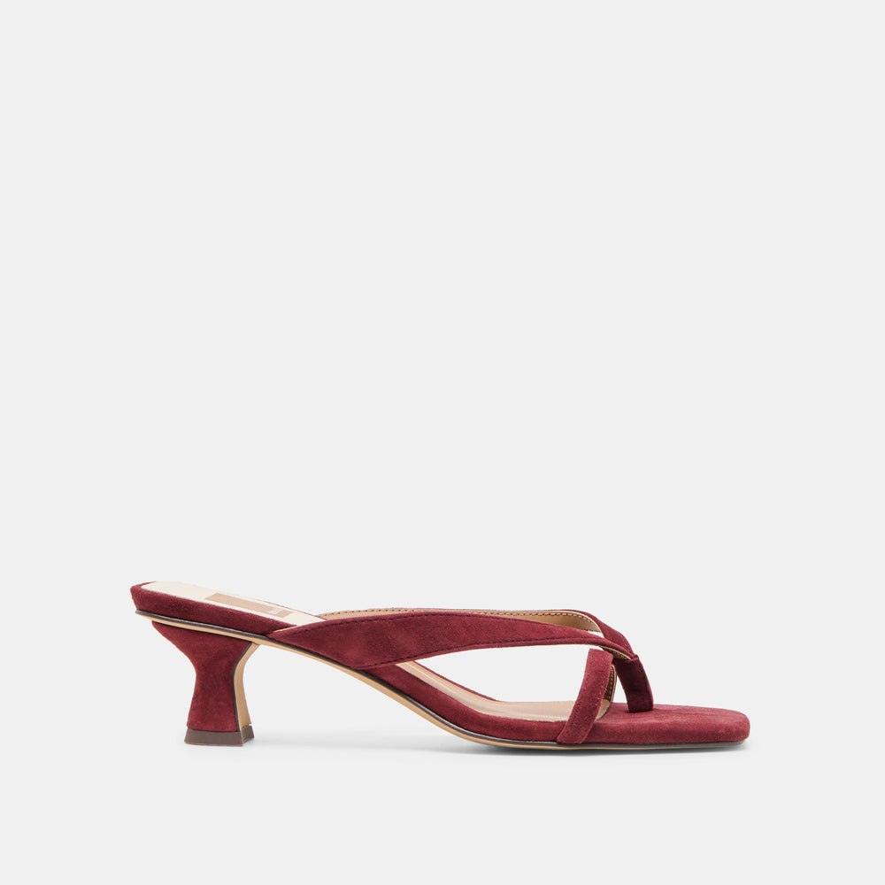 Brevel Oxblood Suede Heels | Women Dolce Vita