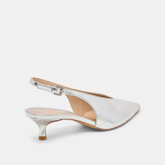 ALENNA HEELS SILVER DISTRESSED LEATHER | Dolce Vita Women