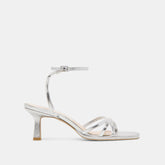 Manji Silver Metallic Leather Heels | Dolce Vita Women