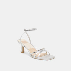 Manji Silver Metallic Leather Heels | Dolce Vita Women