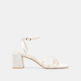 Ysabel True White Satin Heels | Women Dolce Vita