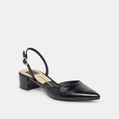 Carel Midnight Crinkle Patent Leather Heels | Women Dolce Vita
