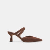 Linore Dk Brown Suede Heels | Women Dolce Vita