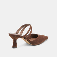 Linore Dk Brown Suede Heels | Women Dolce Vita