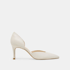 ELOY HEELS WHITE LEATHER | Women Dolce Vita