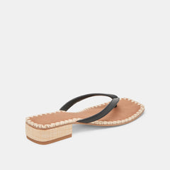 BARTY SANDALS BLACK LEATHER | Women Dolce Vita