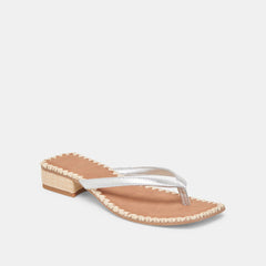 BARTY SANDALS SILVER METALLIC LEATHER | Dolce Vita Women
