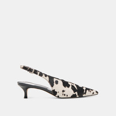 Alenna Black White Taurus Calf Hair Heels | Dolce Vita Women