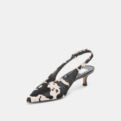 Alenna Black White Taurus Calf Hair Heels | Dolce Vita Women