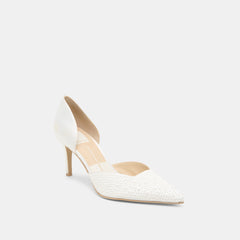 Eloy Pearl Off White Satin Heels | Dolce Vita Women
