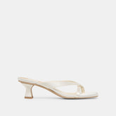 Brevel True White Satin Heels | Women Dolce Vita