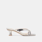 BREVEL HEELS SILVER DISTRESSED LEATHER | Women Dolce Vita