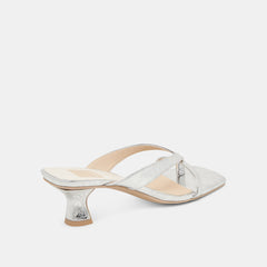 BREVEL HEELS SILVER DISTRESSED LEATHER | Women Dolce Vita