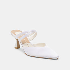 Linore True White Satin Heels | Women Dolce Vita