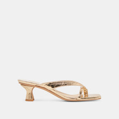 BREVEL HEELS GOLD DISTRESSED LEATHER | Dolce Vita Women