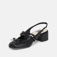 Loris Onyx Satin Heels | Dolce Vita Women