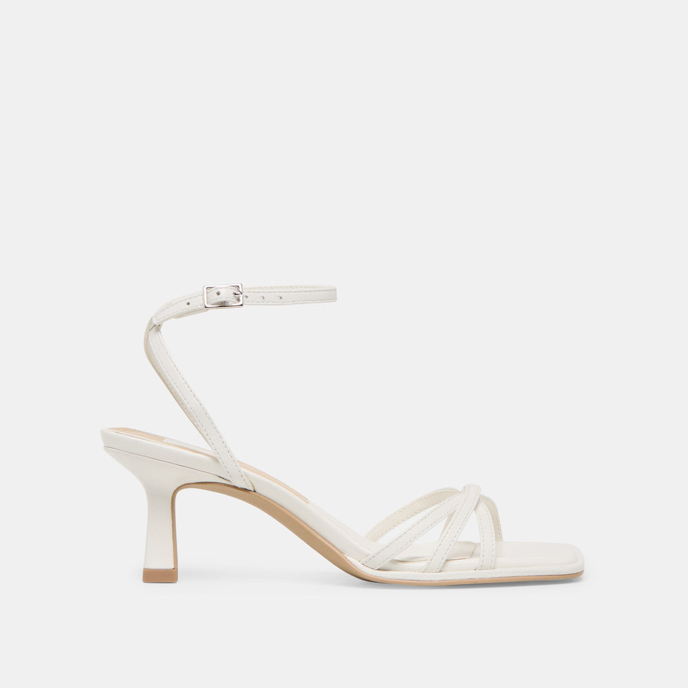 Manji True White Leather Heels | Women Dolce Vita