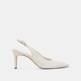 ELASI HEELS WHITE LEATHER | Women Dolce Vita
