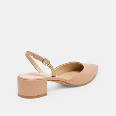 Carel Lt Tan Crinkle Patent Leather Heels | Dolce Vita Women