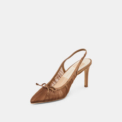 Yela Mid Brown Tulle Heels | Dolce Vita Women