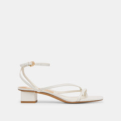 Karlos True White Leather Sandals | Women Dolce Vita