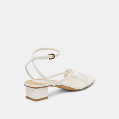 Karlos True White Leather Sandals | Women Dolce Vita